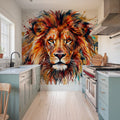 Lion - Watercolor Predators Series Mural Wallpaper - room preview 02