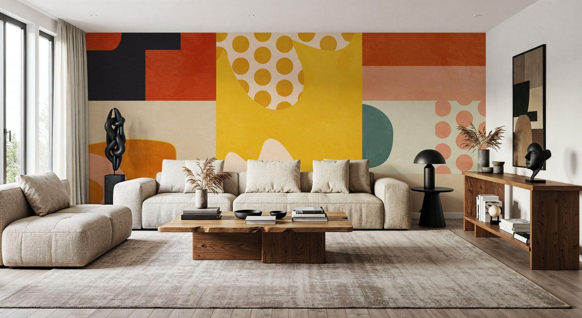 Playing Around Shapes 6 Mural Wallpaper - room preview 02
