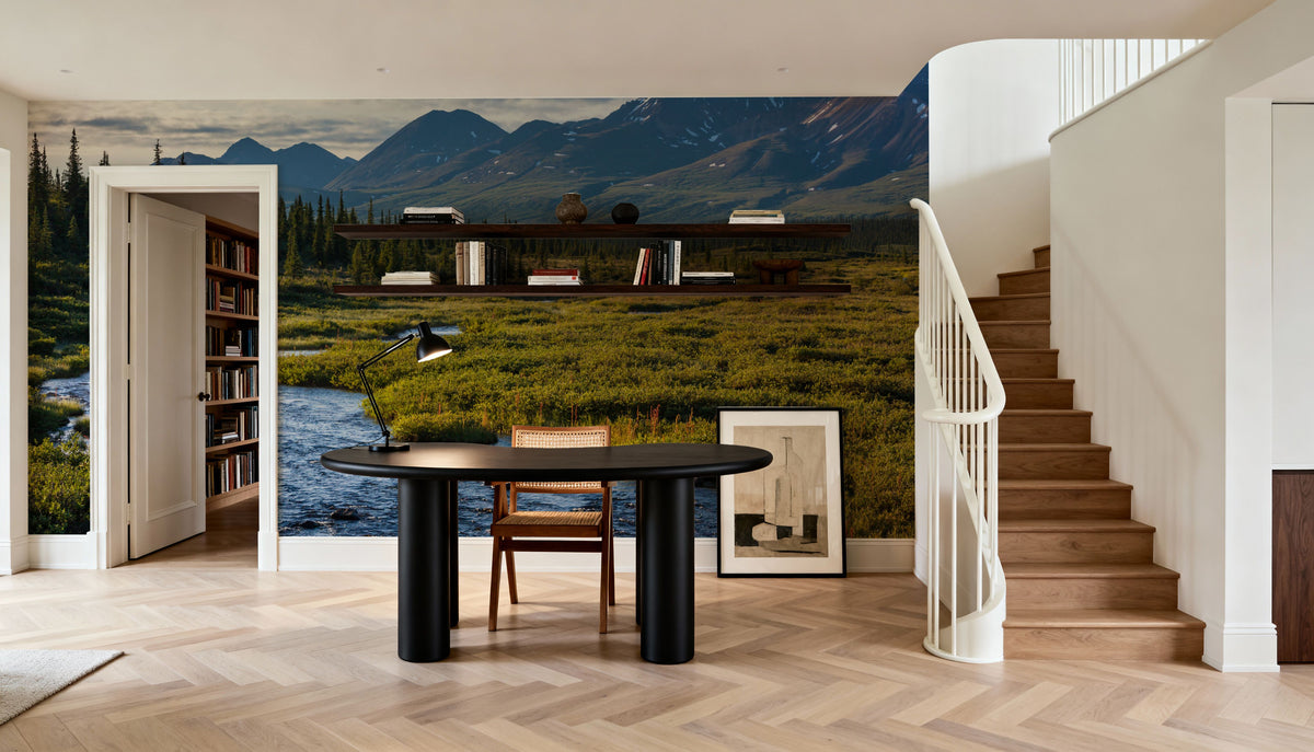 Lets Go Fishing Mural Wallpaper - Neutral Tone - room preview 02