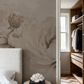 Transcendent Peony, Beige Mural Wallpaper - room preview 02