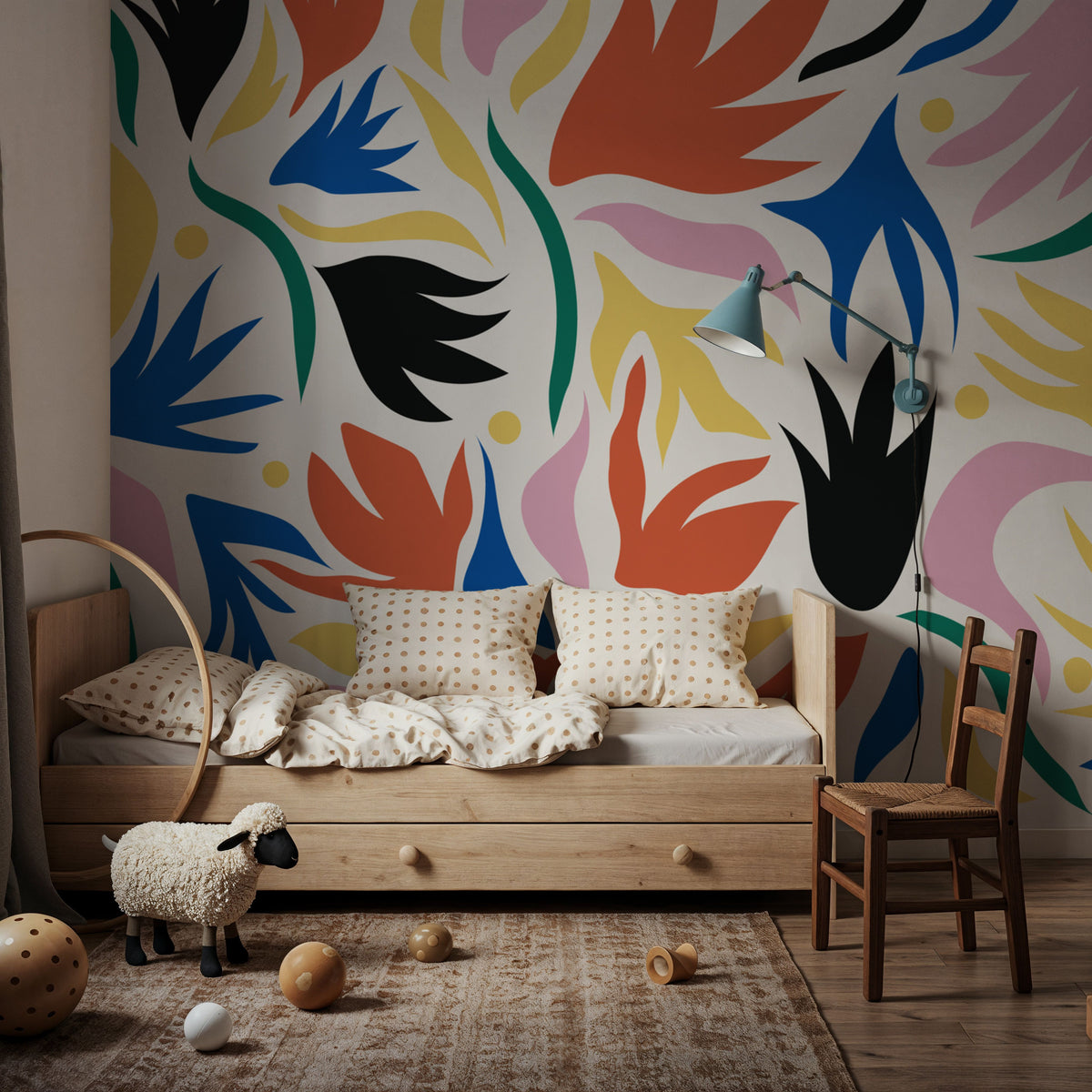 Tulip Cut Out, Light Mural Wallpaper - room preview 02