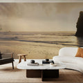 Golden Shore Silhouette Mural Wallpaper - room preview 02
