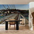 Urban Bridge Panorama Mural Wallpaper - room preview 02