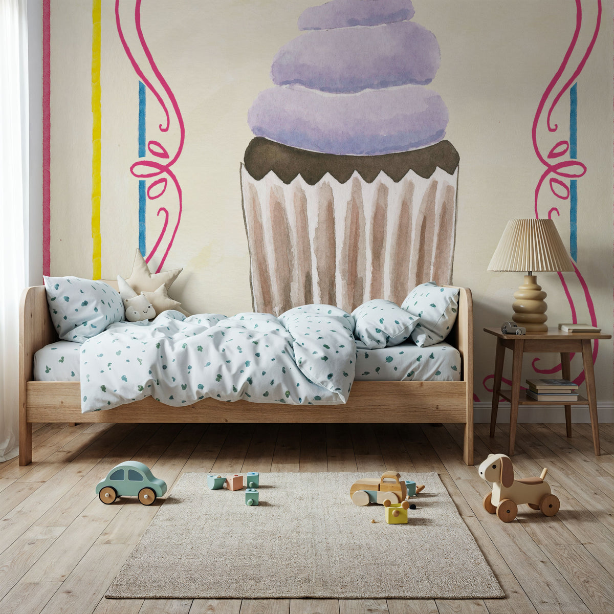 Sweet Life on Stripes I Mural Wallpaper - room preview 02