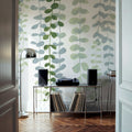 Cascade in Green Mural Wallpaper - room preview 02