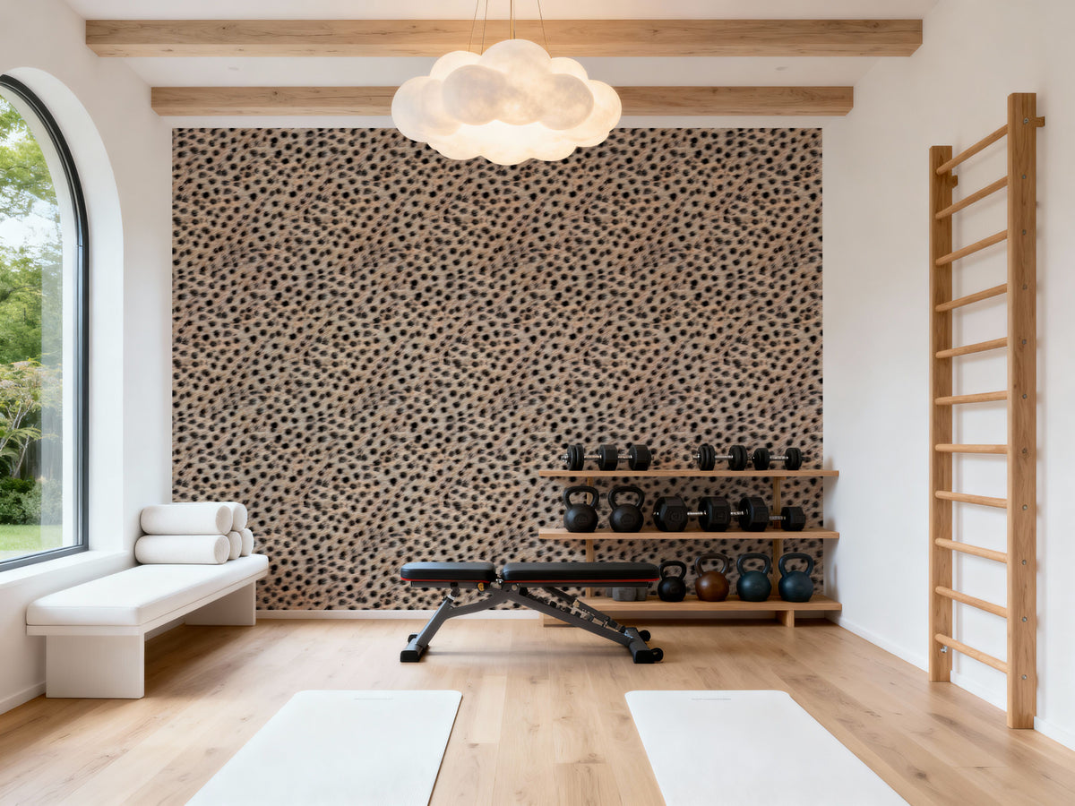 Cheetah Fur Texture Mural Wallpaper - room preview 02