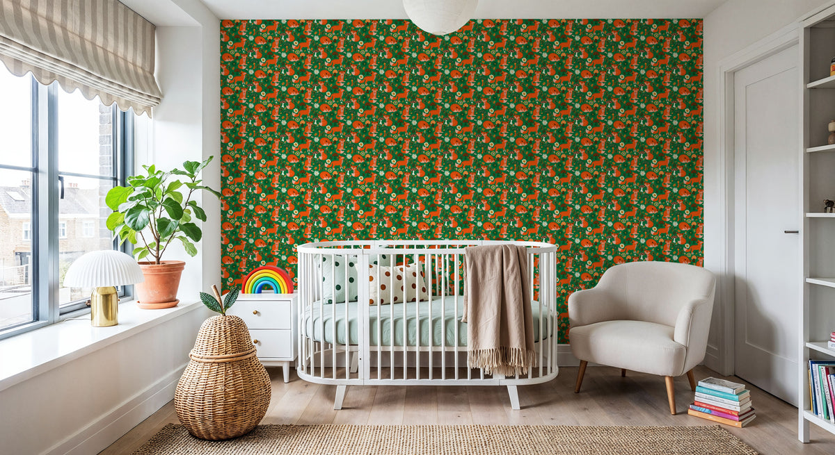 Friendly Foxes Mural Wallpaper - room preview 02