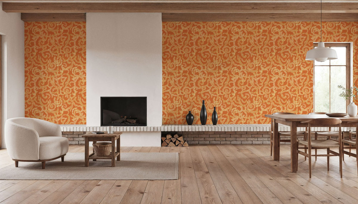 Olive Tree, Pumpkin Mural Wallpaper - room preview 02
