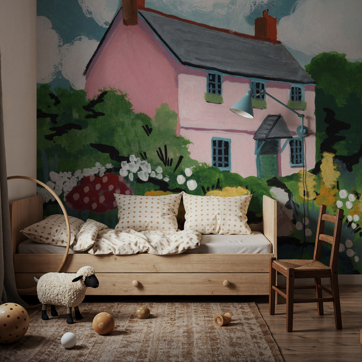 Full Bloom Cottage II Mural Wallpaper - room preview 02