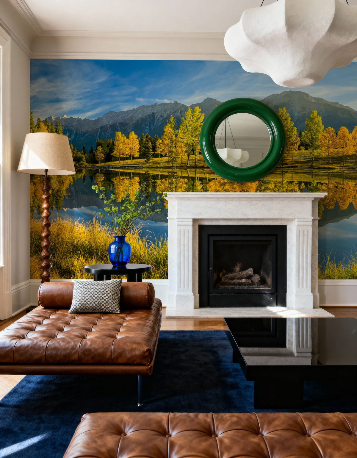 Quarry Lake Fall Mural Wallpaper - room preview 02