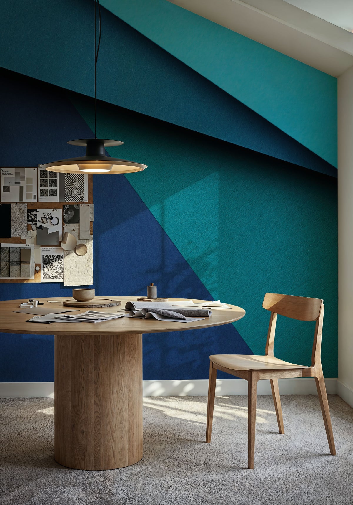 Paper Cut Mural Wallpaper - Blue Tone - room preview 02