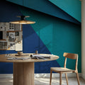 Paper Cut Mural Wallpaper - Blue Tone - room preview 02