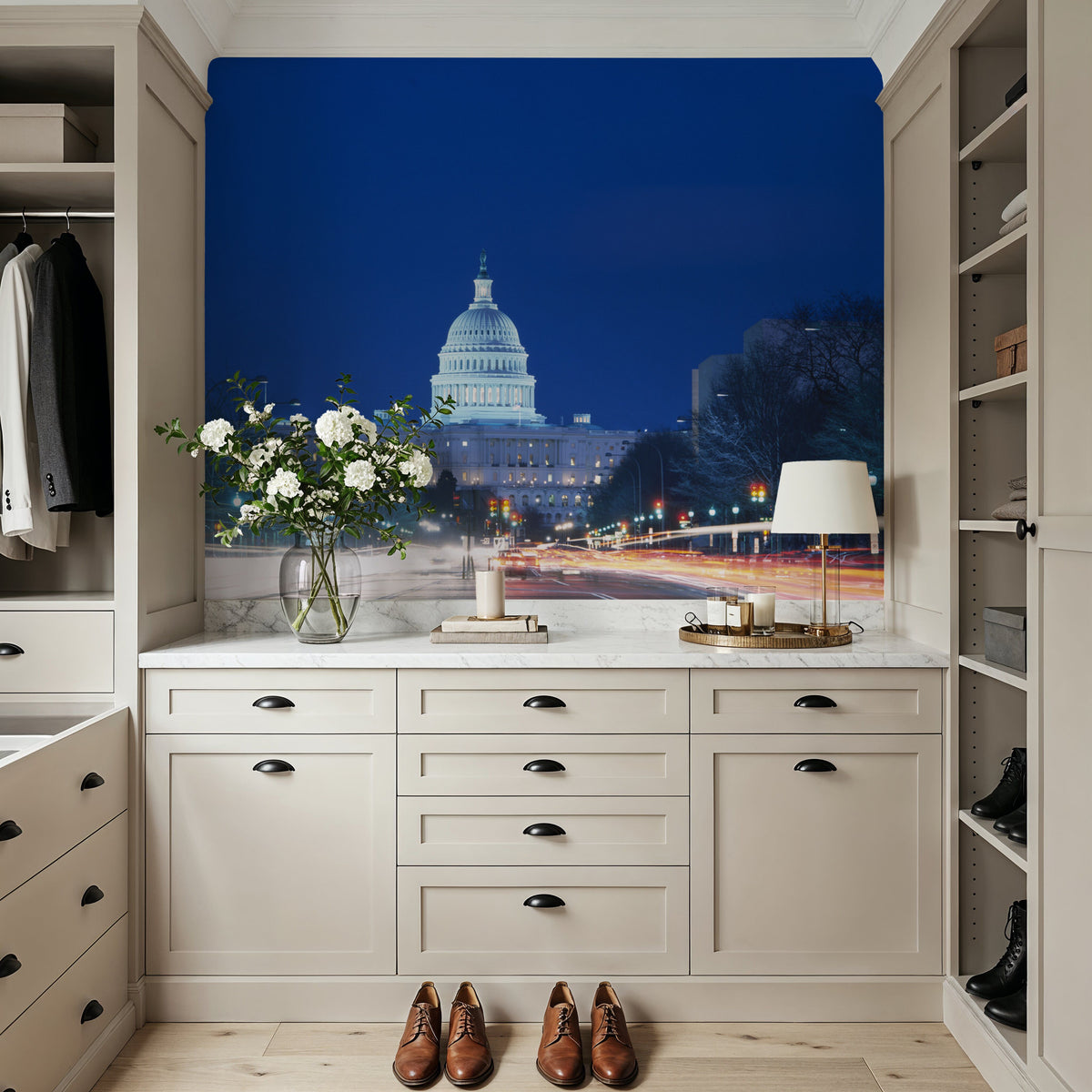 Urban Light Trail Mural Wallpaper - room preview 02