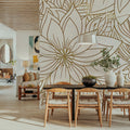 Pentaflower Mural Wallpaper - room preview 02