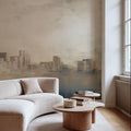 Foggy Cold Skyline Mural Wallpaper - room preview 02