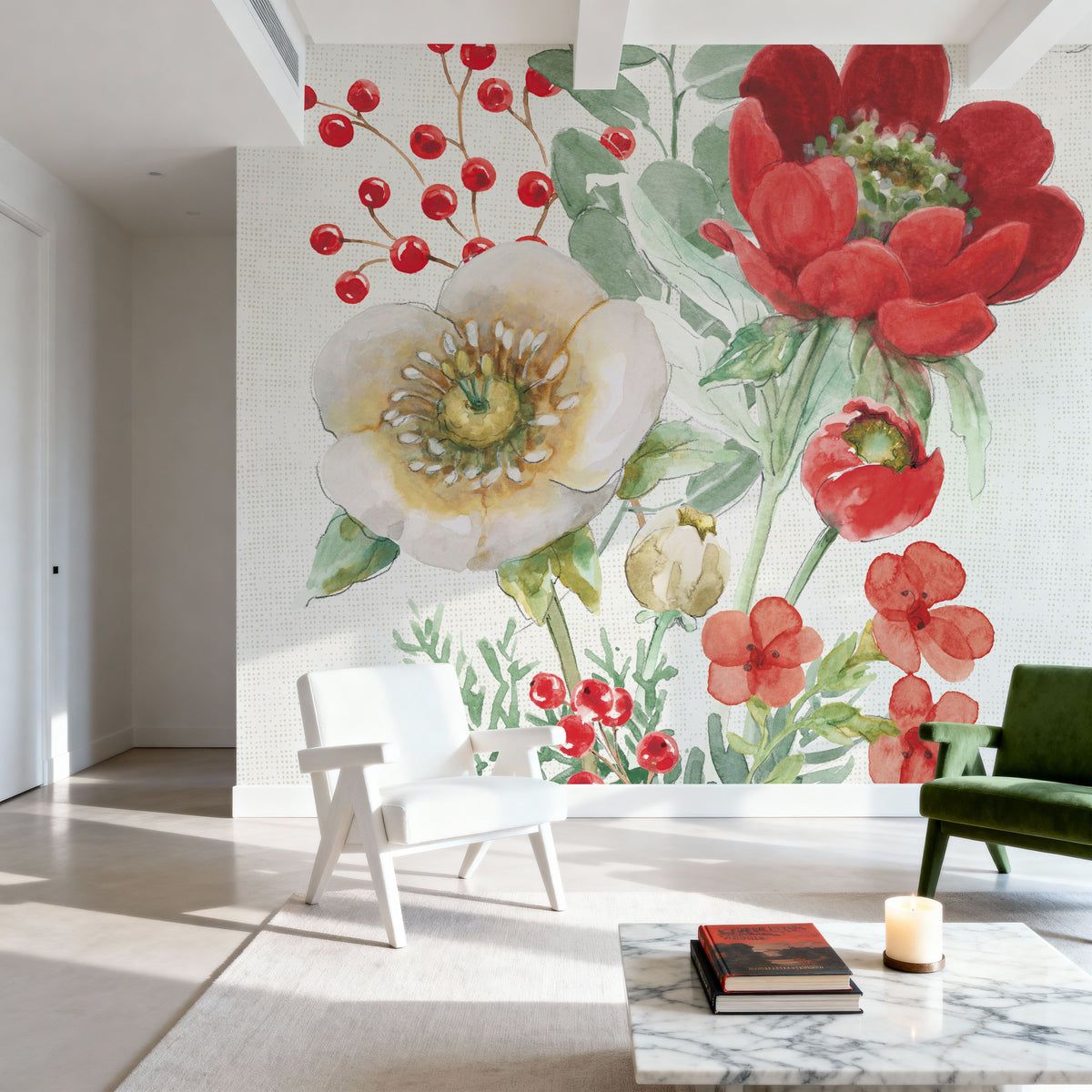 Holiday Traditions III Mural Wallpaper - room preview 02