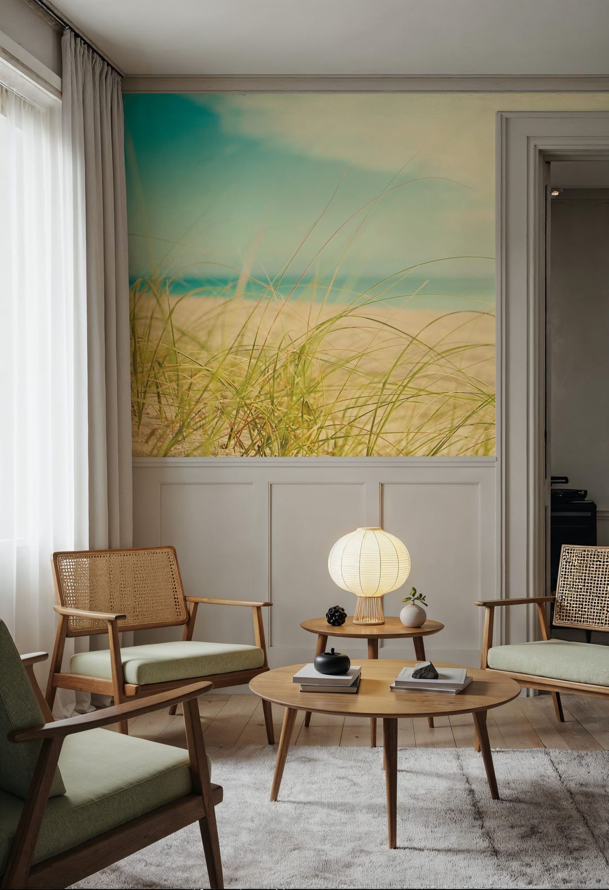 Beach Grass Mural Wallpaper - room preview 02