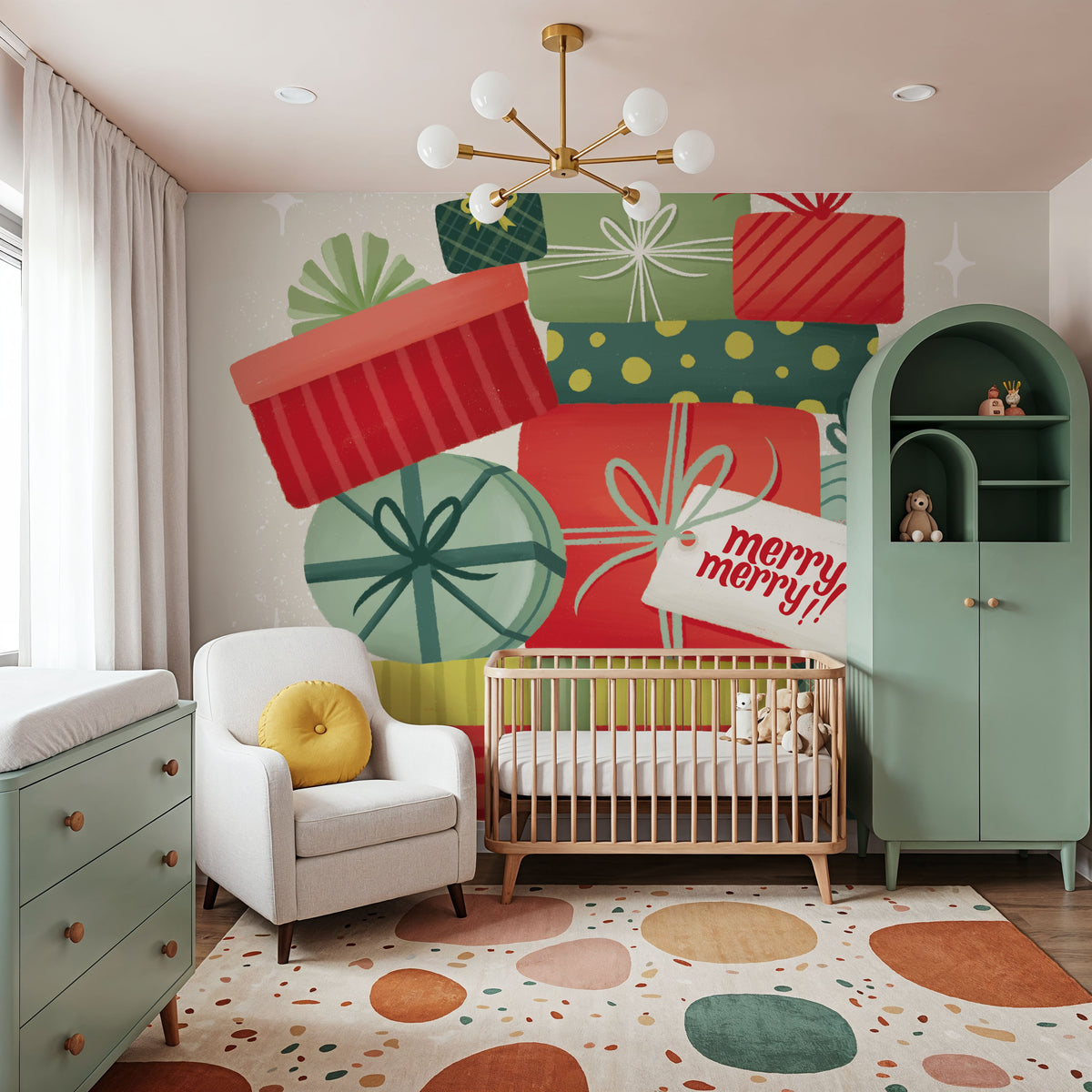 Home For the Holidays I Mural Wallpaper - room preview 02