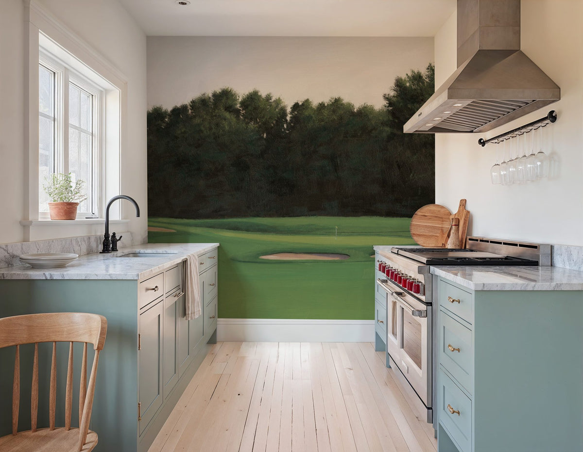 The Fairway IV Mural Wallpaper - room preview 02