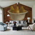 Pears in Old Bowl Mural Wallpaper - room preview 02