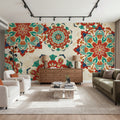 Folk Floral VIII Mural Wallpaper - room preview 02