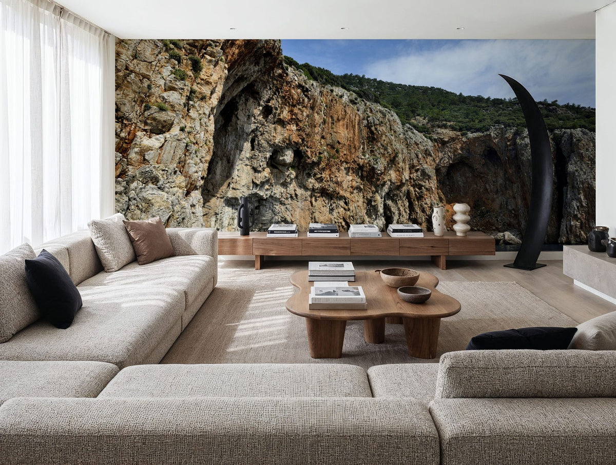 Coastal Cliff Majesty Mural Wallpaper - room preview 02