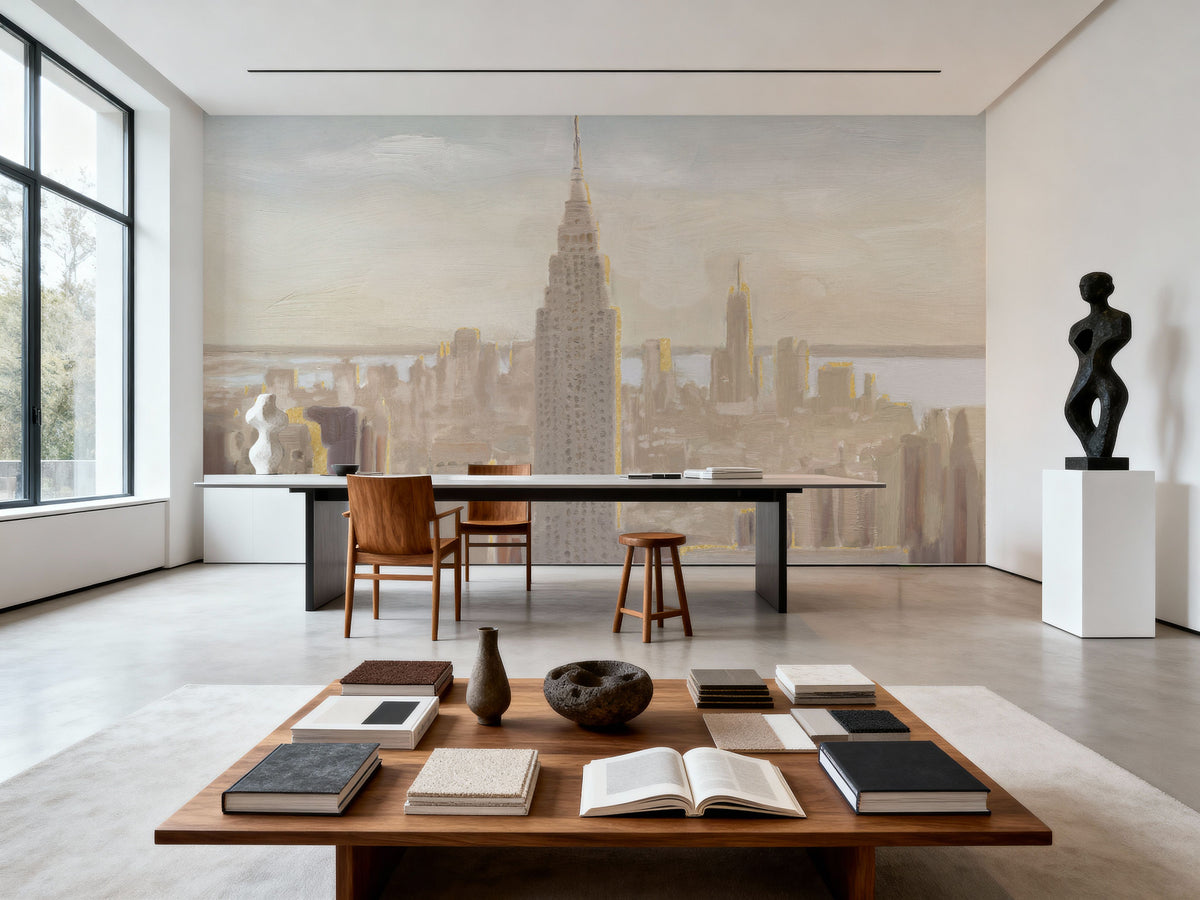 Downtown Dawn Mural Wallpaper - room preview 02