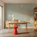 Solid Feather Geometry Green Mural Wallpaper - room preview 02