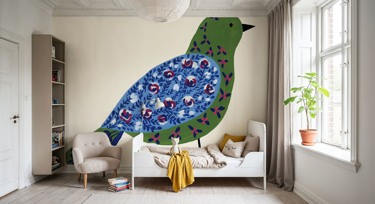 Blooming Bird III Mural Wallpaper - room preview 02