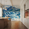 Nordic Waterfall - Watercolor Landscapes Series Mural Wallpaper - room preview 02