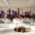 Niagara Falls Skyline Purple & Gold Mural Wallpaper - room preview 02