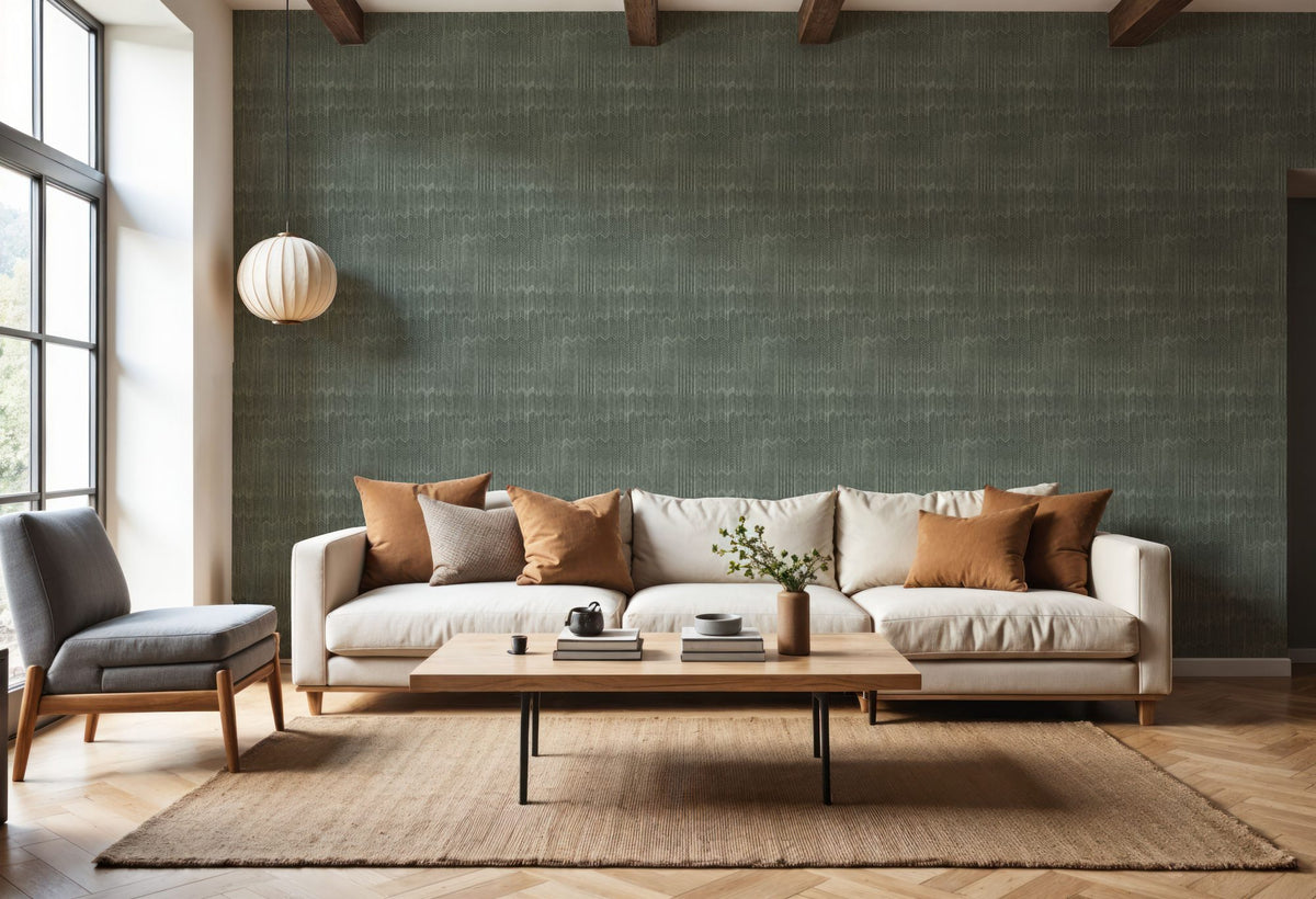 Staggered Zig-Zag, Forest Mural Wallpaper - room preview 02
