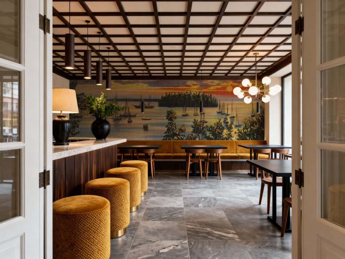 Greetings From Sunset Views Mural Wallpaper - room preview 02