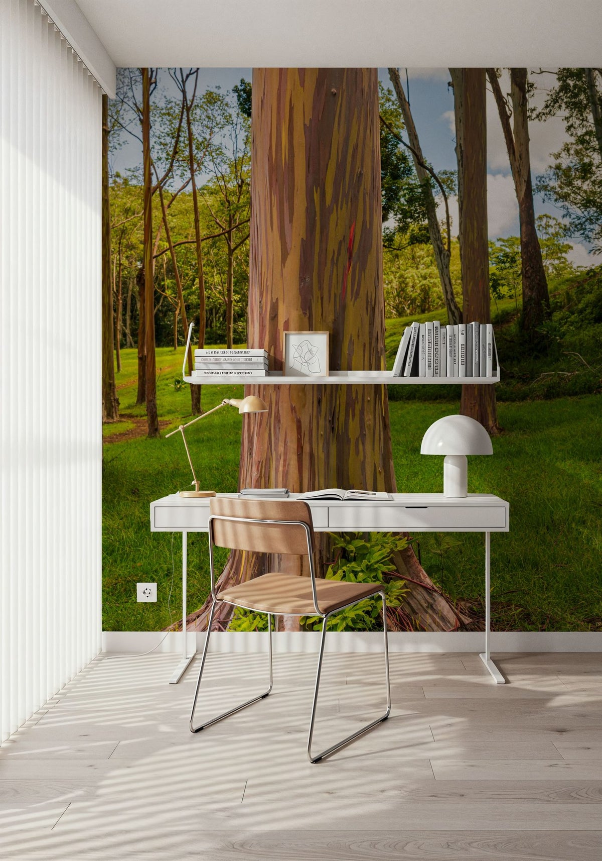 Rainbow Eucalyptus Mural Wallpaper - room preview 02