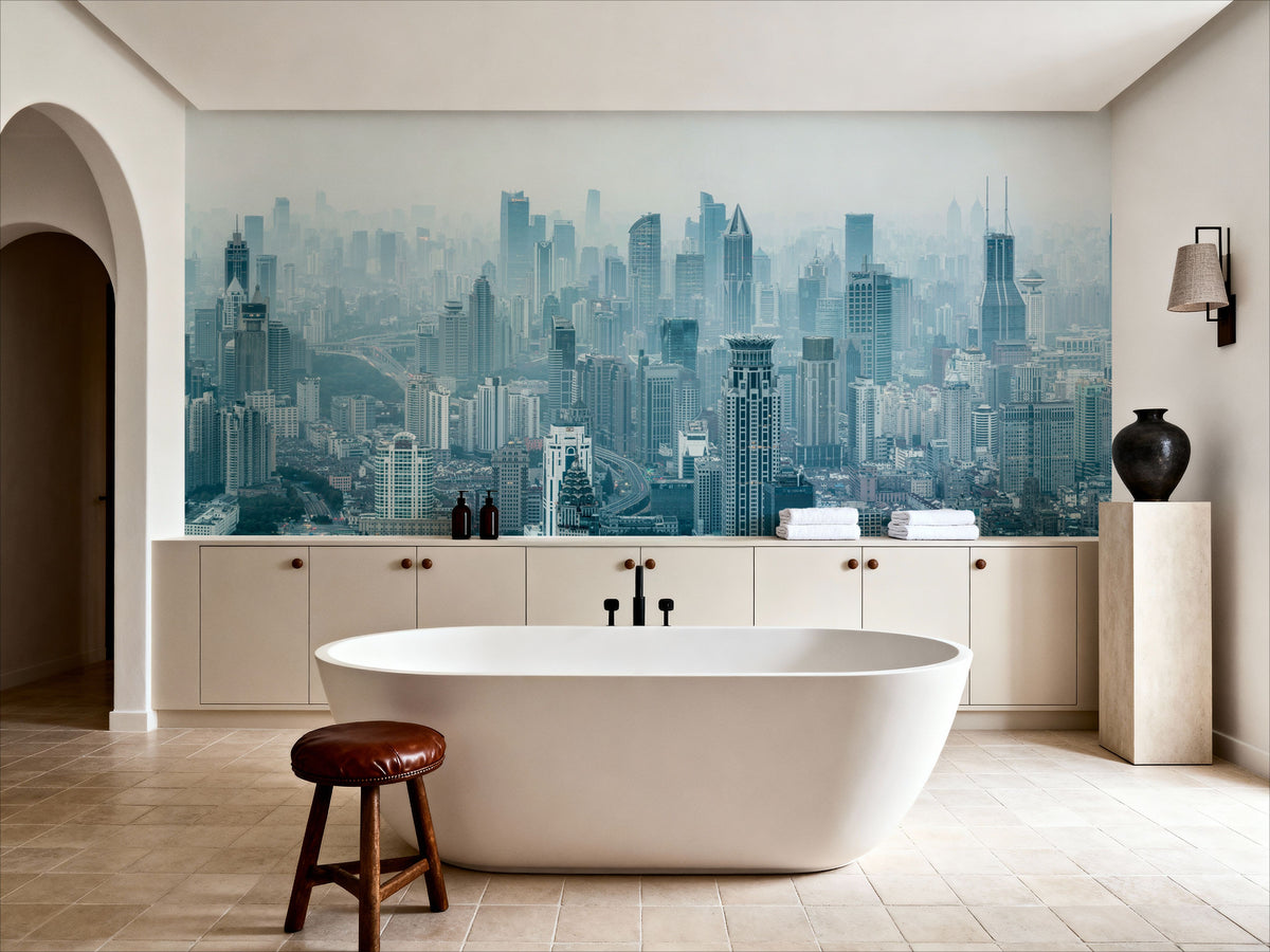 Shanghai Skyline 2018 Mural Wallpaper - room preview 02