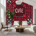 Love Sentiments Cutie Mural Wallpaper - room preview 02