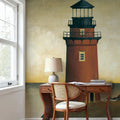 Harbor View Mural Wallpaper - Warm Tone - room preview 02