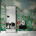 Birds of Paradise Green Mural Wallpaper - room preview 02