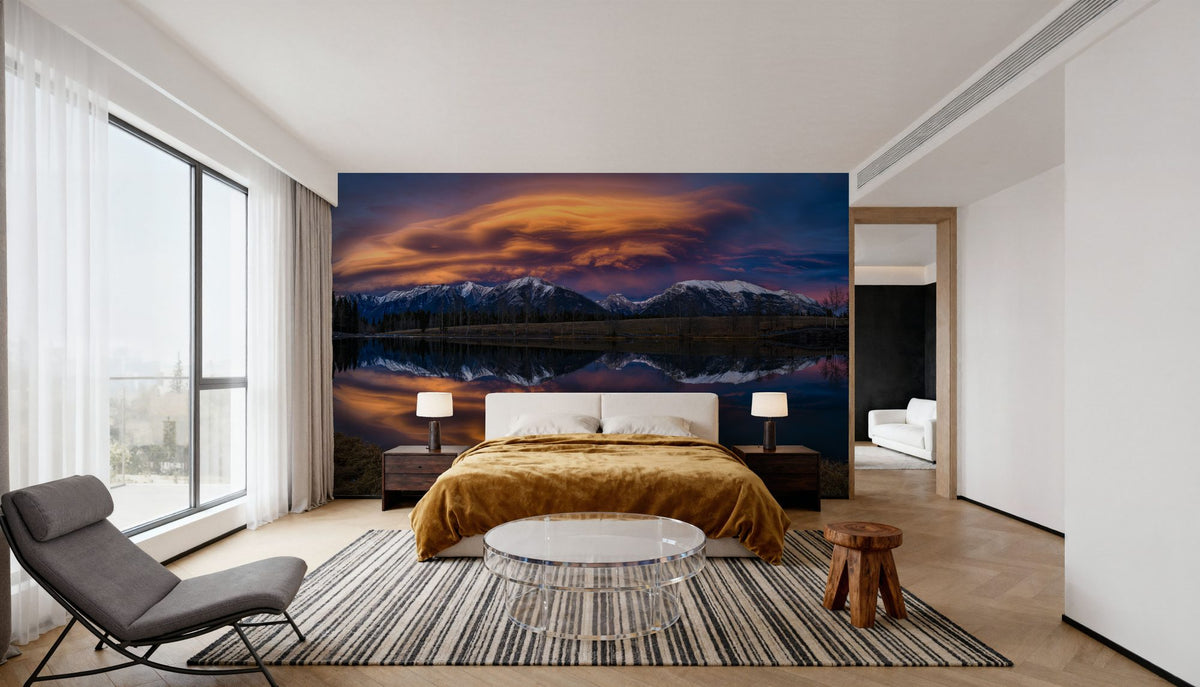 Chinook Clouds Mural Wallpaper - room preview 02