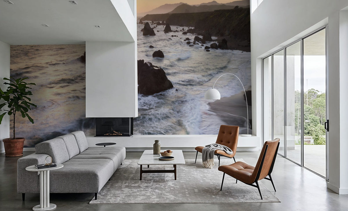Sonoma Coast Sunset Square Mural Wallpaper - room preview 02