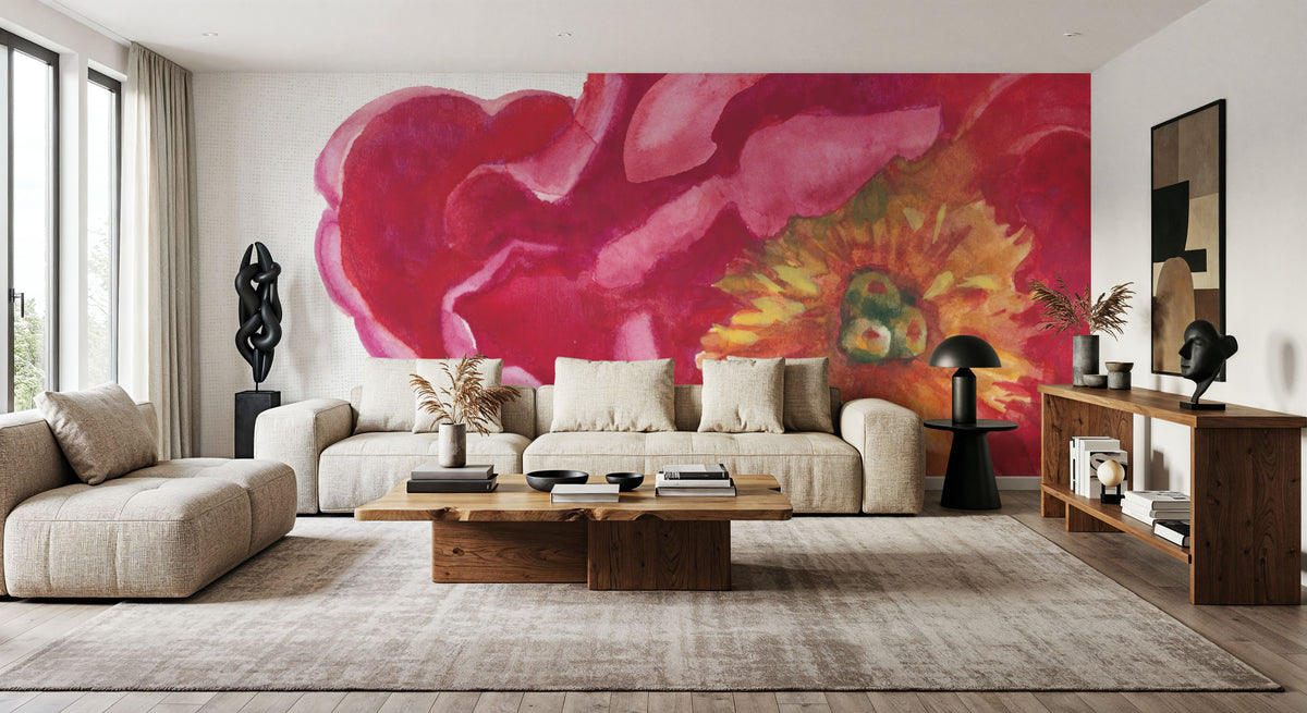 Floral Drama IX Mural Wallpaper - room preview 02