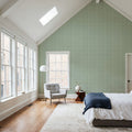Faux Cloth Texture, Ocean Green Mural Wallpaper - room preview 02