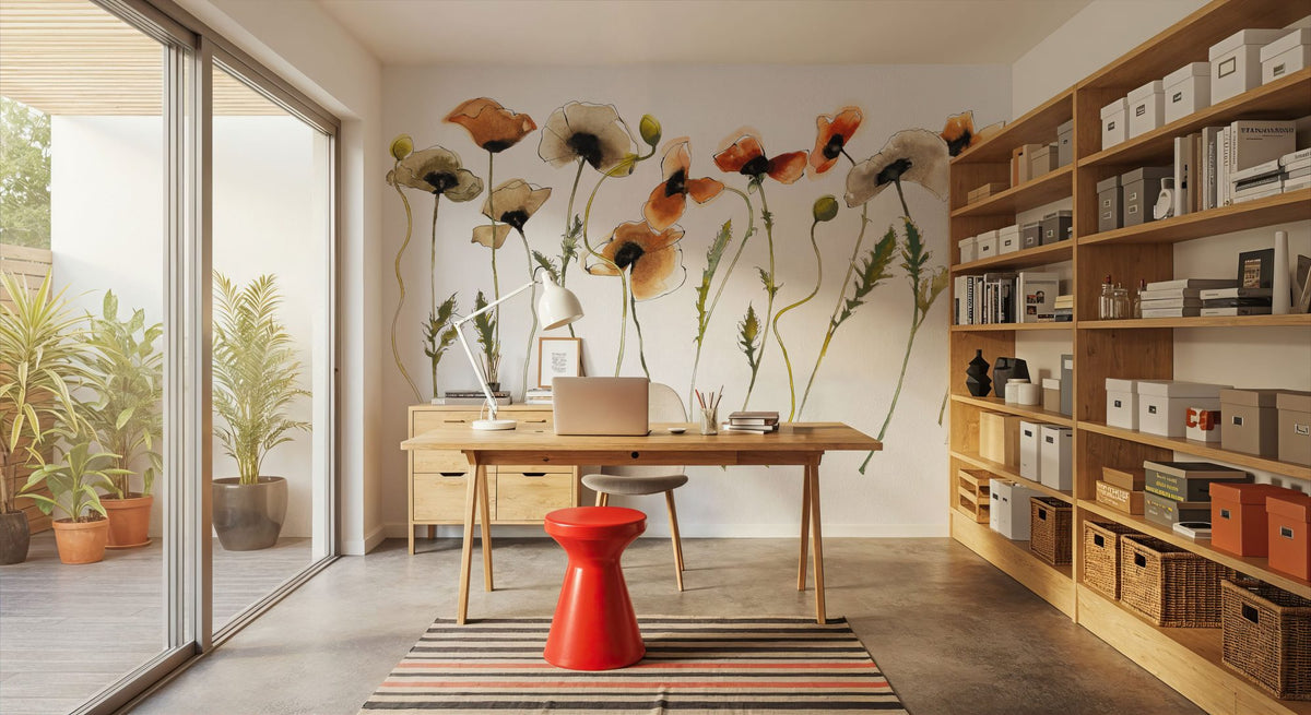 Autumn Orientals Mural Wallpaper - room preview 02