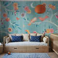 My Bohemian Life Love Blue Mural Wallpaper - room preview 02