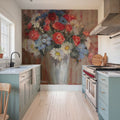 Vase of Flowers Patriotic Mural Wallpaper - room preview 02