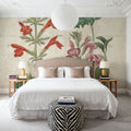 Salvia Florals Vintage I Mural Wallpaper - room preview 02