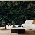 Wall of Leaves Mural Wallpaper - room preview 02