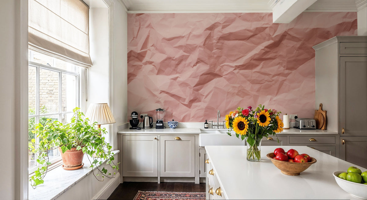 Paper Wrinkles Mural Wallpaper - room preview 02
