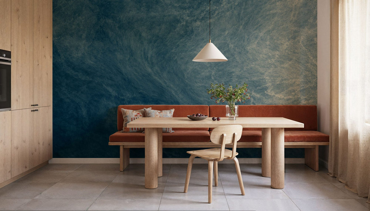 Cloud Drift Mural Wallpaper - Blue Tone - room preview 02