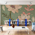 Floralscape X Neutral Mural Wallpaper - room preview 02